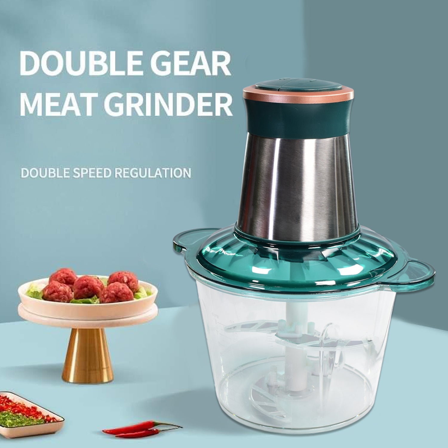 2811 Stainless Steel Electric Meat Grinders with Bowl for Food Chopping Meat & Vegetable. DeoDap 2811 Stainless Steel Electric Meat Grinders with Bowl for Food Chopping Meat & Vegetable. DeoDap